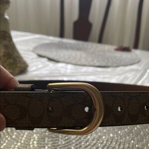 Coach Tan Belt with Gold Buckle